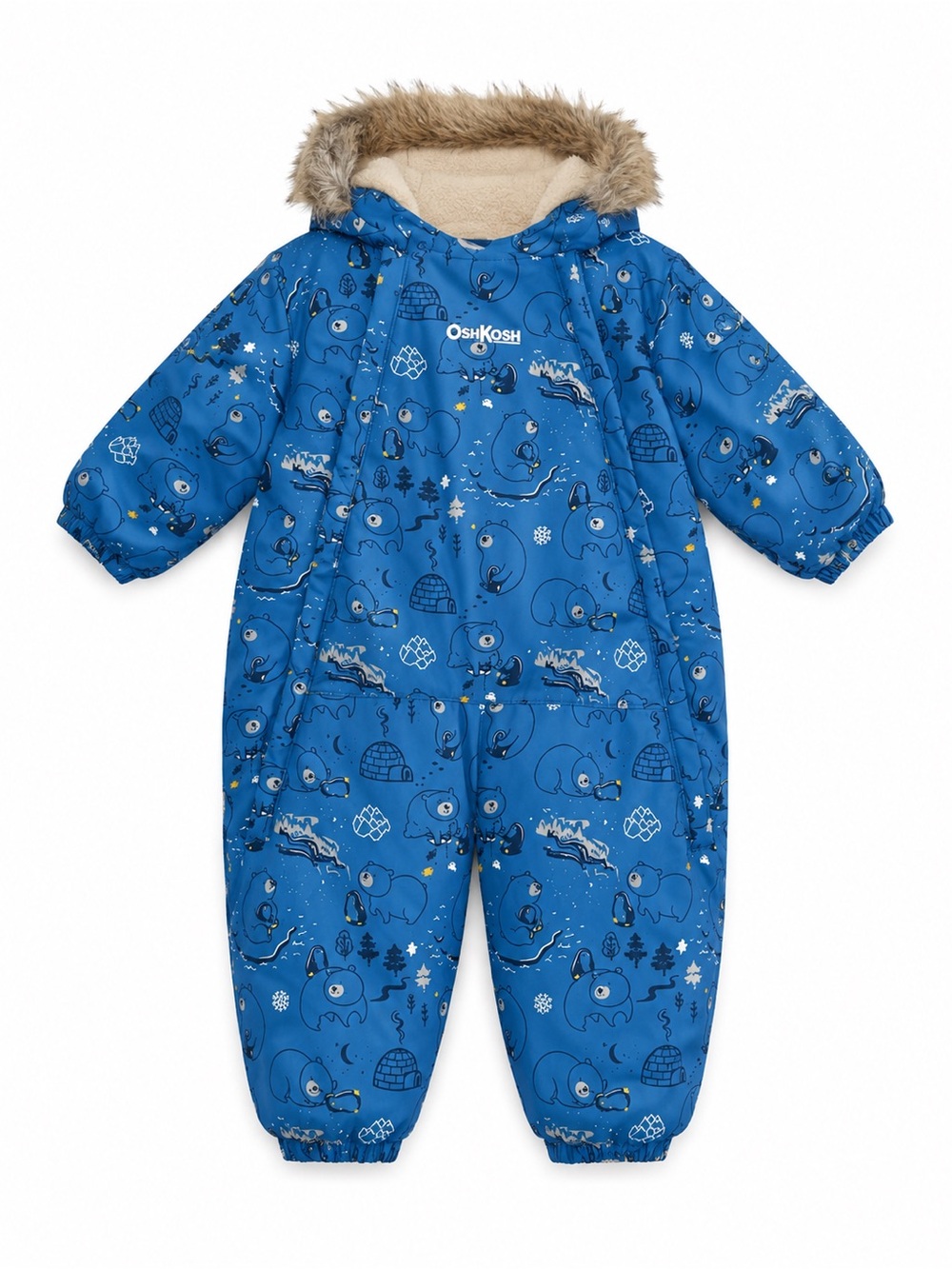 Size 6-9M OshKosh B’gosh Infant/Toddler Blue Arctic Snowsuit Winter‎ One Piece
